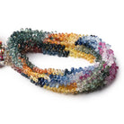 4x2.5-5x3mm Fancy Sapphire & Ruby Faceted Tear Drops 16 inch 272 beads AA - BeadsofCambay.com