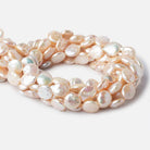 12.5-13.5mm CrÃ¨me de Peach Coin Freshwater Pearl 16 inch 28 pieces - Beadsofcambay.com