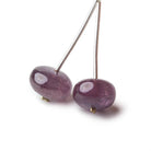 12.5-13mm Amethyst Plain Rondelle Focal Beads Set of 2 - Beadsofcambay.com