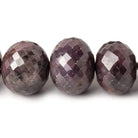 12.5-18mm Indian Ruby faceted rondelle Beads 16 inch 35 pieces - Beadsofcambay.com