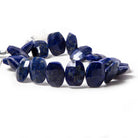 12.5x10mm Lapis Lazuli side drilled Faceted Cushion Beads 7 inch 17 pieces - Beadsofcambay.com