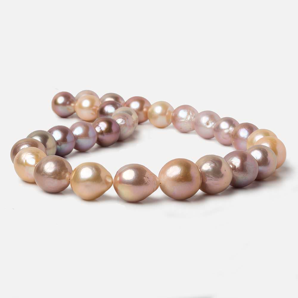 12.5x14-16x17mm Multi-Color Off Round Freshwater Pearls 16.5 inch 29 pieces A - Beadsofcambay.com