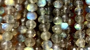 Beadsofcambay 4.5mm Labradorite micro-faceted rondelle beads 13.5 inch 95 pieces AAA