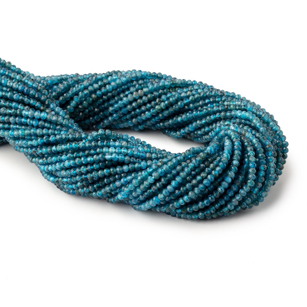 3mm Multi Tonal Apatite Micro faceted rondelle beads 13 inch 155 pieces view 1