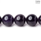 12mm Amethyst Plain Round Beads 15 inch 32 pieces AAA 1mm Hole - Beadsofcambay.com