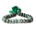 12mm Brazilian Emerald Faceted Rondelle Beads 8 inch 26 pieces - Beadsofcambay.com