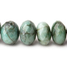 12mm Brazilian Emerald Faceted Rondelle Beads 8 inch 26 pieces - Beadsofcambay.com
