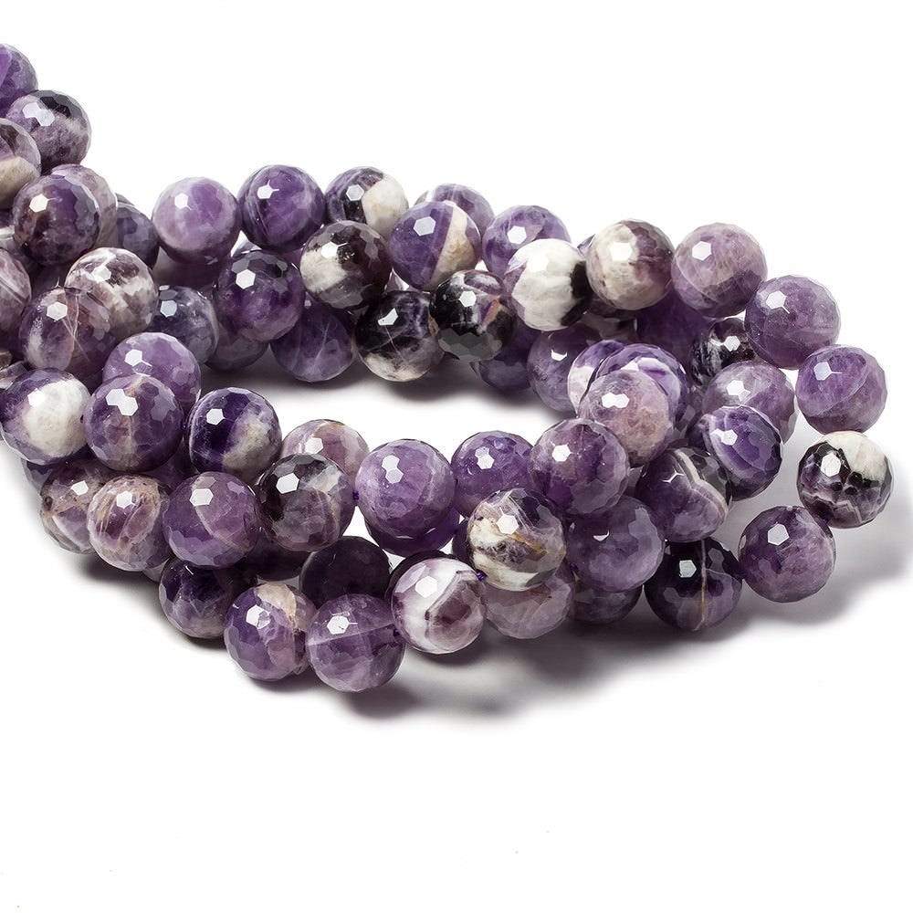 12mm Cape Amethyst faceted rounds 14 inch 32 beads - Beadsofcambay.com