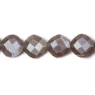 12mm Chocolate Moonstone faceted pillow beads 7 inch 14 pieces - Beadsofcambay.com