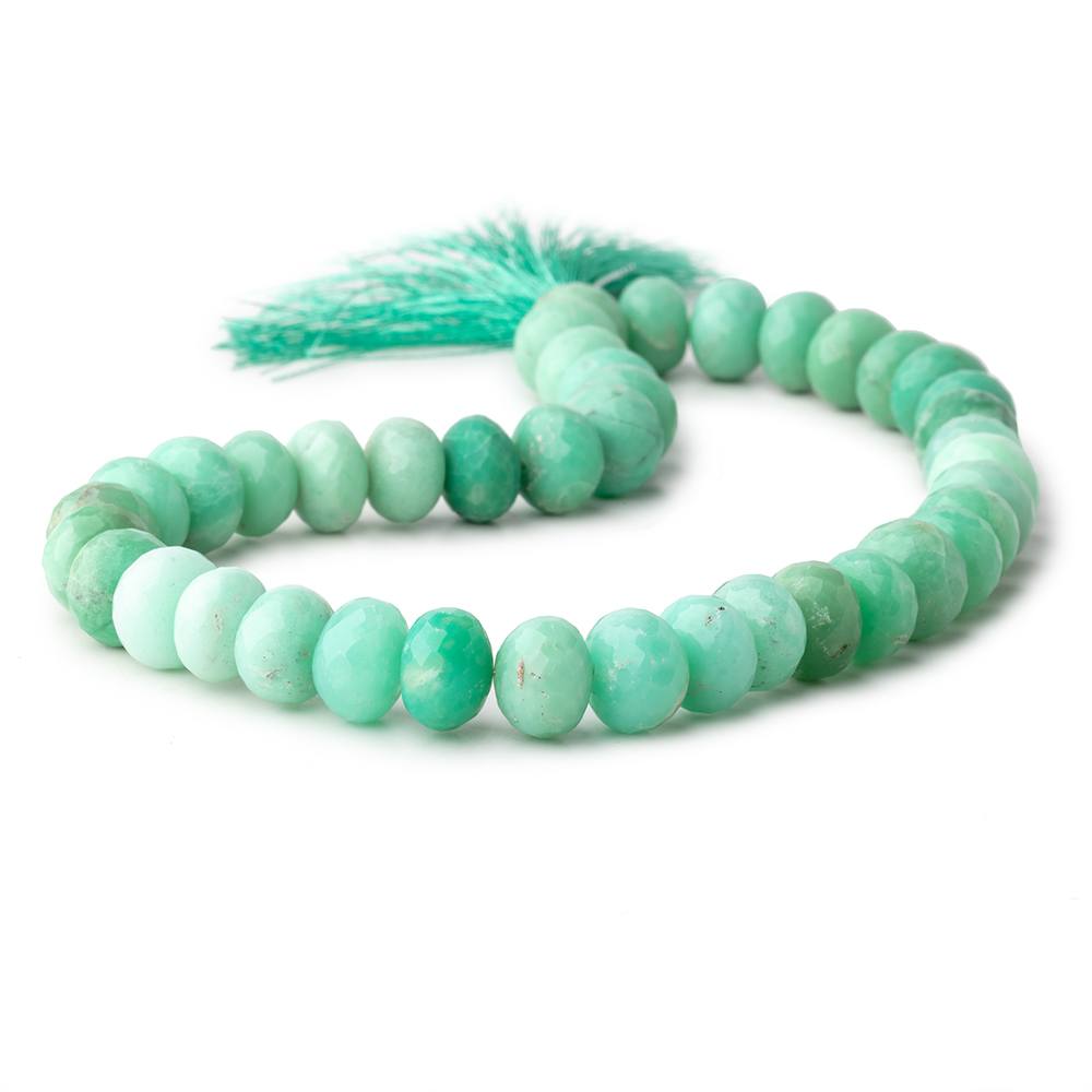 12mm Chrysoprase Faceted Rondelle Beads 14 inch 40 pieces - Beadsofcambay.com