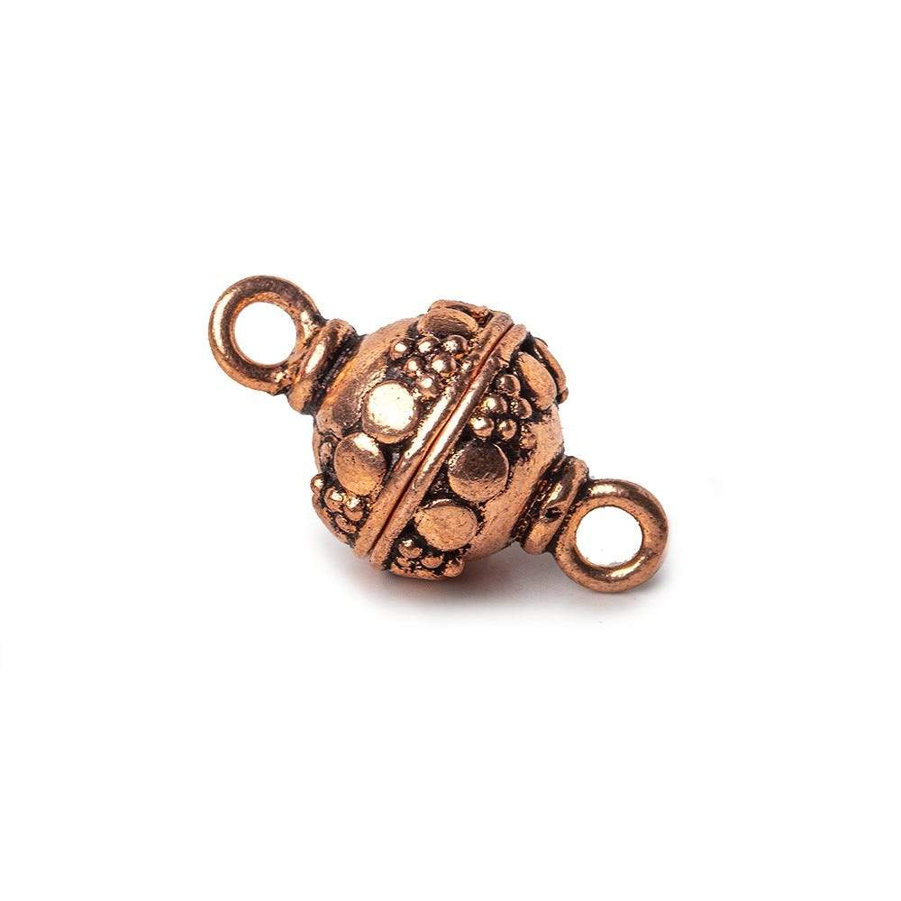 12mm Copper Magnetic Clasp Bali design Set of 2 - Beadsofcambay.com
