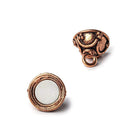 12mm Copper Moroccan Round Magnetic Clasp Set of 2 - Beadsofcambay.com