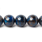 12mm Dark Chrysocolla Plain Rounds 16 inch 34 beads AA - Beadsofcambay.com