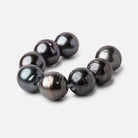 12mm Peacock Tahitian Large Hole Saltwater Pearls 4.25 inch 8 pieces - Beadsofcambay.com