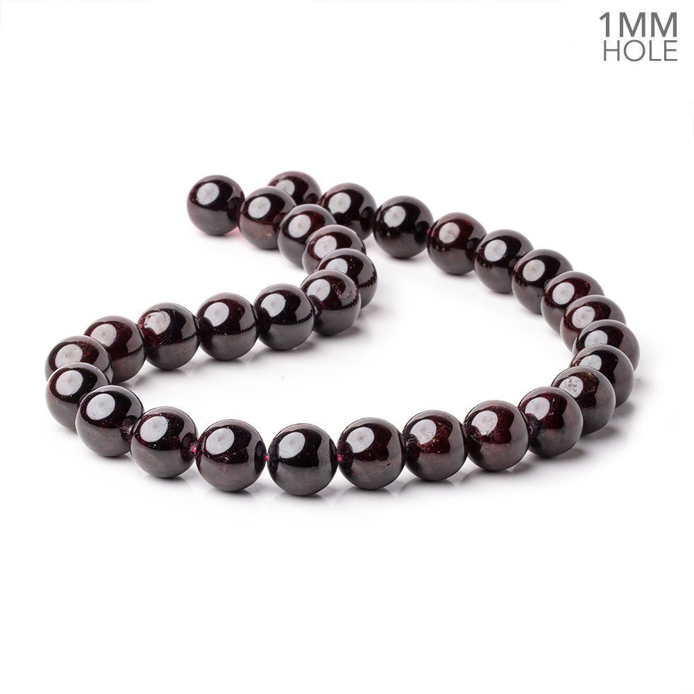 11mm Red Garnet Plain Round Beads 15.5 inch 35 pieces 1mm Hole