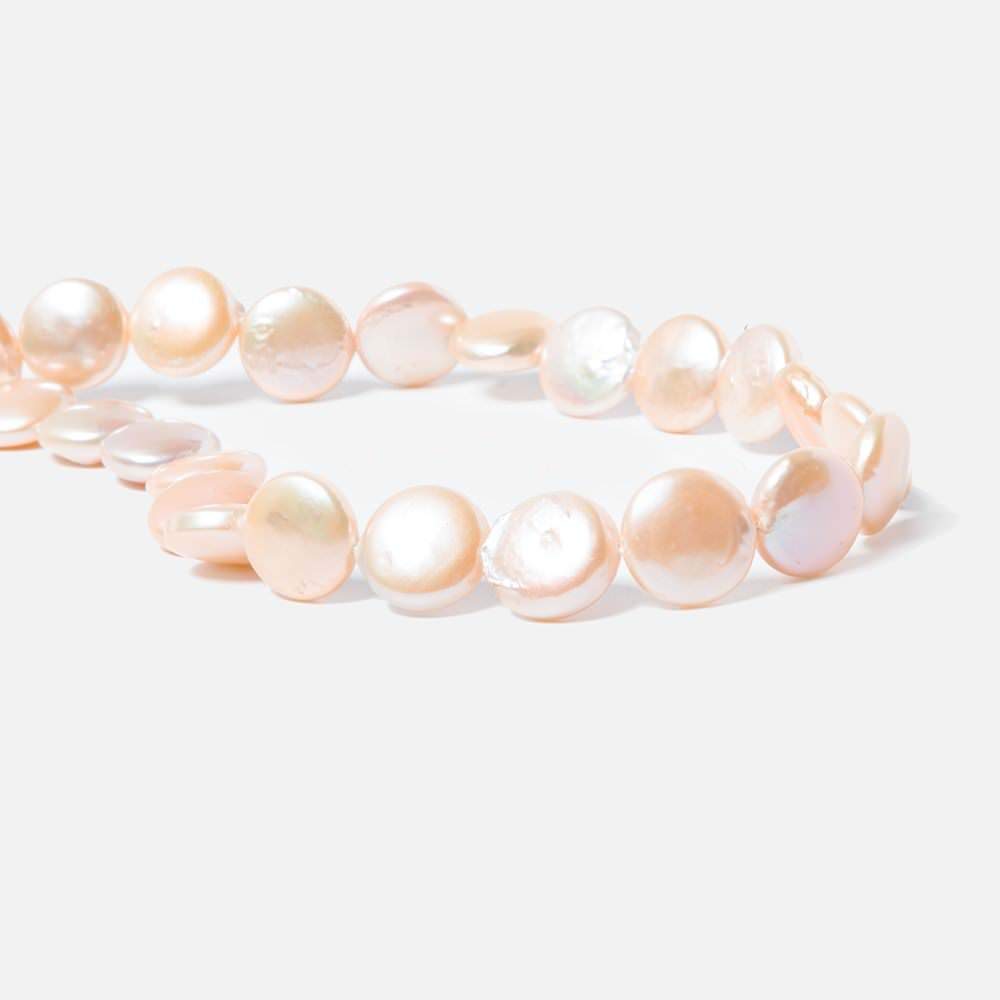 12mm Rose' Blush Coin Freshwater Pearls 16 inch 32 pieces - Beadsofcambay.com