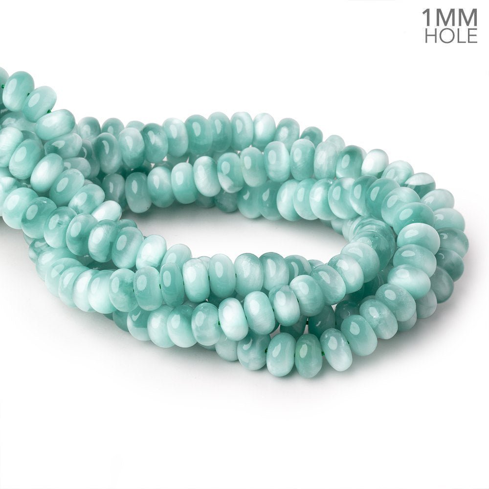12mm Russian Green Angelite Plain Rondelle Beads 16 inch 66 pieces AA - Beadsofcambay.com