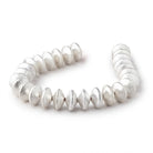 12mm Sterling Silver Plated Copper Brushed Disc 8 inch 27 Beads - Beadsofcambay.com