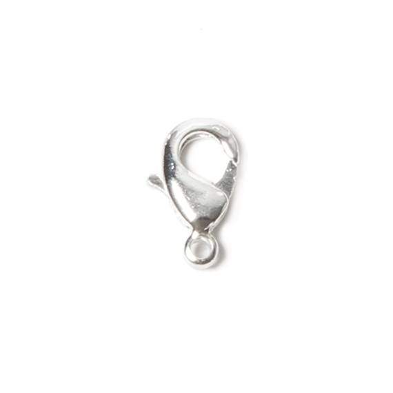 12mm Sterling Silver plated Lobster Clasp Set of 10 - Beadsofcambay.com