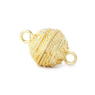 12mm Vermeil Magnetic Clasp Persian Miligrain Design 1 piece - Beadsofcambay.com