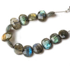 12x10-14x10mm Labradorite side drilled Faceted Cushion beads 6 inch 14 pcs - Beadsofcambay.com