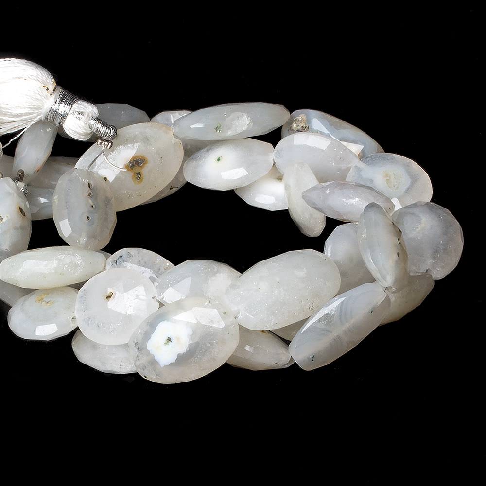 12x10-15x11mm Peacock Solar Quartz faceted oval nugget beads 8 inch 11 pieces - Beadsofcambay.com