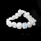 12x10-15x11mm Rainbow Moonstone Faceted Cushion Beads 7.5 inch 16 pieces - Beadsofcambay.com