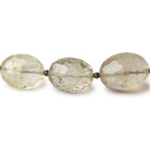 12x10-18x14mm Golden Rutilated Quartz straight drilled faceted oval beads 18 inch 17 pieces AA - Beadsofcambay.com