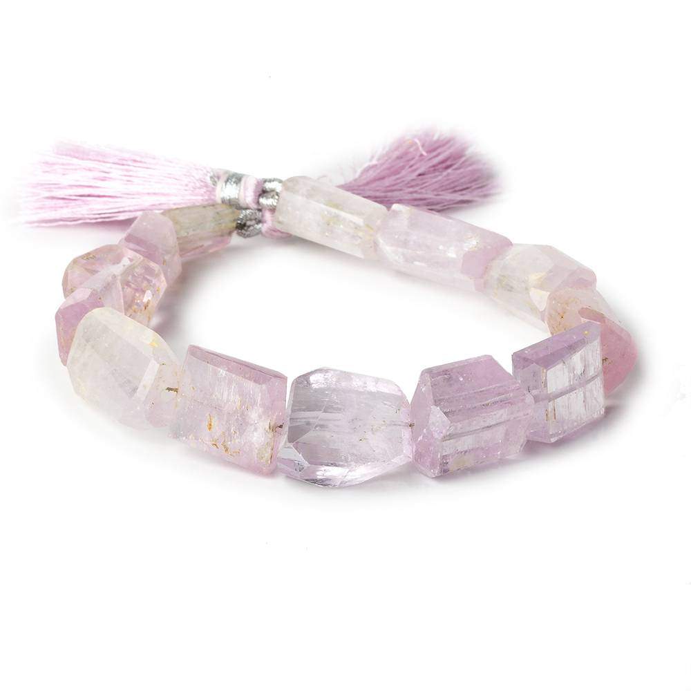 12x10-22x12mm Kunzite Faceted Nugget Beads 8 inch 13 pieces - Beadsofcambay.com