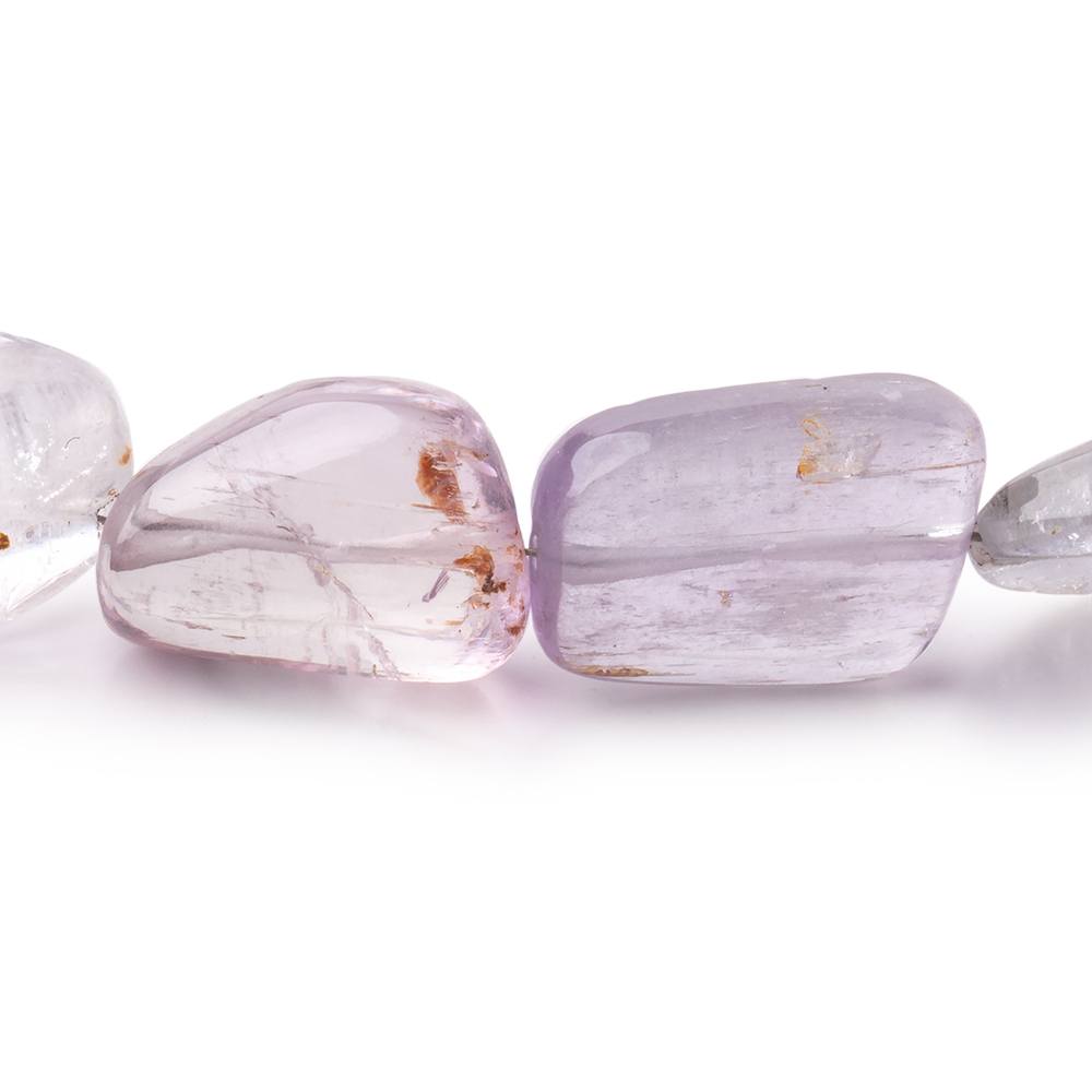 12x10-31x9mm Kunzite Plain Nugget Beads 18 inch 26 pieces - Beadsofcambay.com