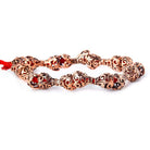 12x10mm Antiqued Copper Bead Cap Thick Filigree Design 8 inch 18 pcs - Beadsofcambay.com