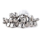 12x10mm White Pyrite Faceted Pear Briolette Beads 7.5 inch 30 pieces - Beadsofcambay.com