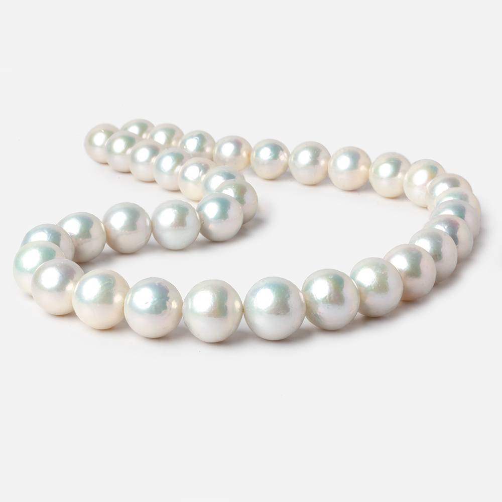 12x11-14.5x14mm Off White Off Round Freshwater Pearls 18 inch 35 pieces AA - Beadsofcambay.com
