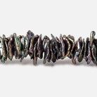 12x11-14x13mm Peacock Keshi Center Drilled Pearls 16 inch 128 pcs - Beadsofcambay.com