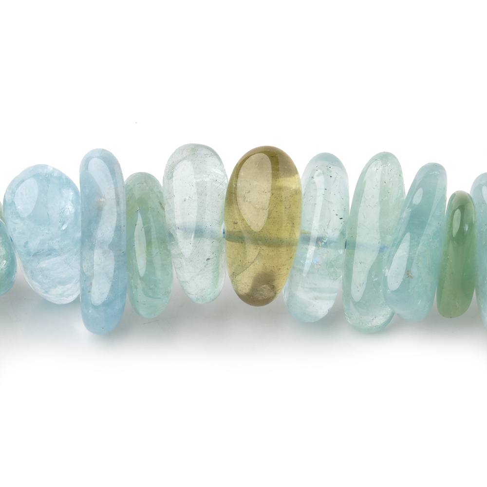 12x11-17x9mm Multi Color Beryl Plain Nugget Beads 16.5 inch 83 pieces - Beadsofcambay.com