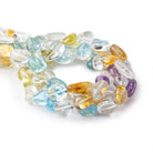 12x11-19x10mm Multi Gemstone plain nuggets 16.5 inch 25 pieces - Beadsofcambay.com