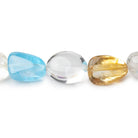 12x11-19x10mm Multi Gemstone plain nuggets 16.5 inch 25 pieces - Beadsofcambay.com