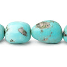 12x11-24x18mm Sleeping Beauty Turquoise Plain Nuggets 18 inch 26 Beads AAA - Beadsofcambay.com