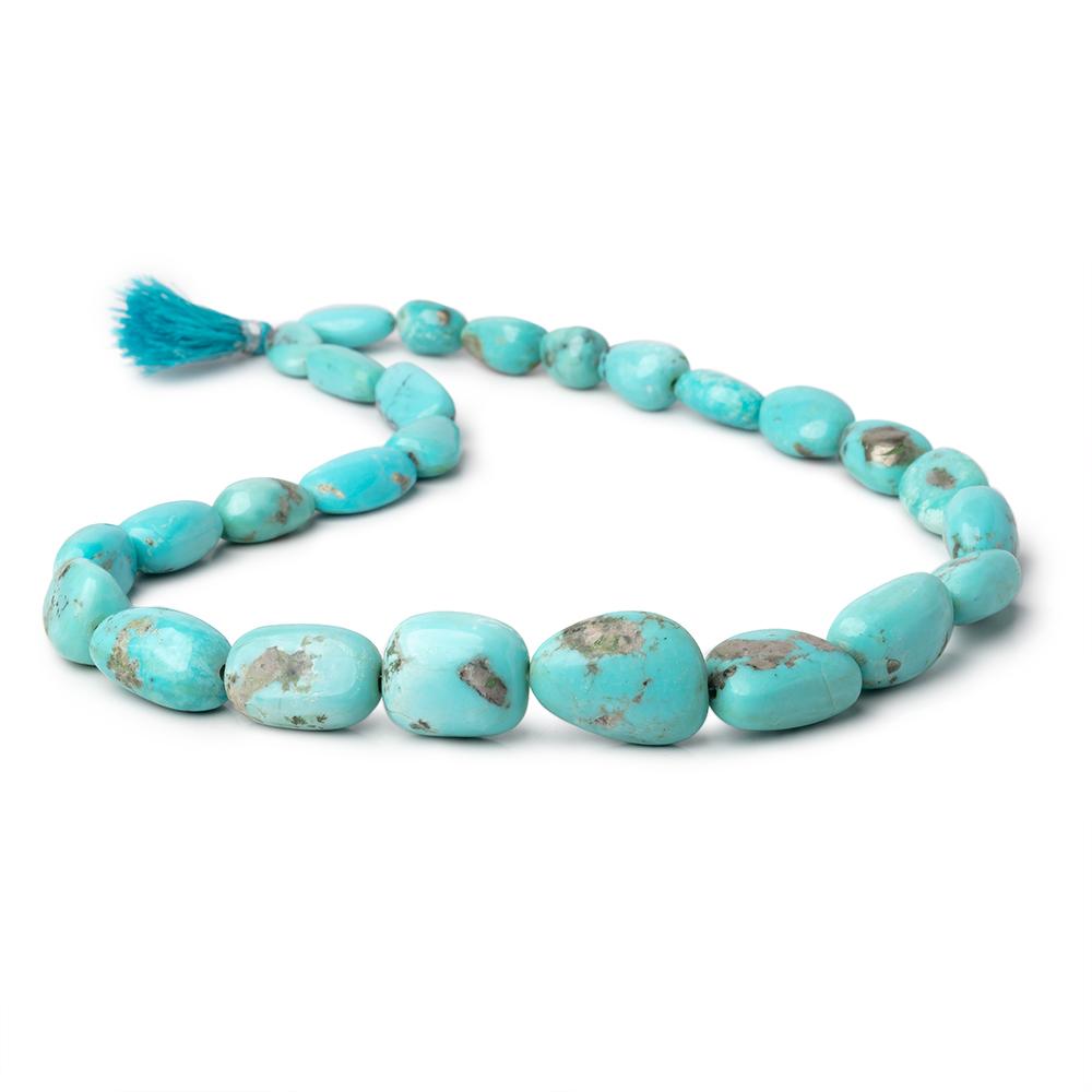 12x11-24x18mm Sleeping Beauty Turquoise Plain Nuggets 18 inch 26 Beads AAA - Beadsofcambay.com