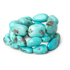 12x11-24x18mm Sleeping Beauty Turquoise Plain Nuggets 18 inch 26 Beads AAA - Beadsofcambay.com