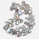 12x11-26x20mm Silver Peacock Ultra Keshi Freshwater Pearls 16 inch 37 pcs AAA - Beadsofcambay.com
