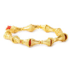 12x11mm 22kt Gold Plated Copper Granulated Design Oval Cone 8 inch 18 pieces - Beadsofcambay.com