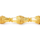 12x11mm 22kt Gold Plated Copper Granulated Design Oval Cone 8 inch 18 pieces - Beadsofcambay.com