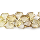 12x11mm Lemon Quartz Faceted Pentagonal Beads 7.5 inch 51 pieces AA Grade - Beadsofcambay.com