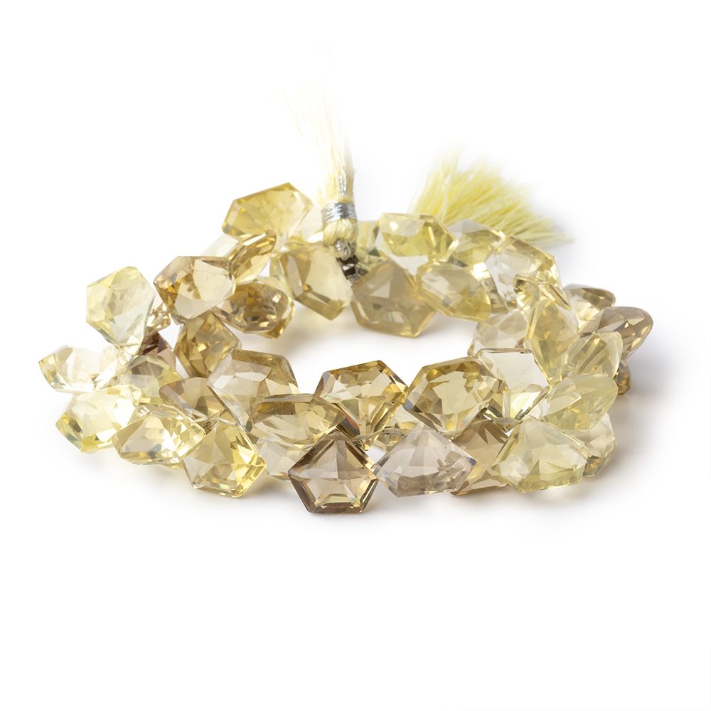 12x11mm Lemon Quartz Faceted Pentagonal Beads 7.5 inch 51 pieces AA Grade - Beadsofcambay.com