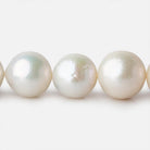 12x12-14.5x15mm Off White Near Round Freshwater Pearl 17 inch 33 pieces A - Beadsofcambay.com