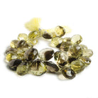 12x12-16x16mm Bi-colored Quartz Beads Heart Briolette 8 Inch 35 Beads - Beadsofcambay.com