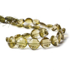 12x12-16x16mm Olive Green Quartz Faceted Pillow 16 inch 27 beads - Beadsofcambay.com