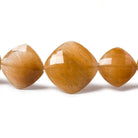 12x12-17x17mm Caramel Rutilated Quartz faceted pillow 16 inch 27 beads - Beadsofcambay.com