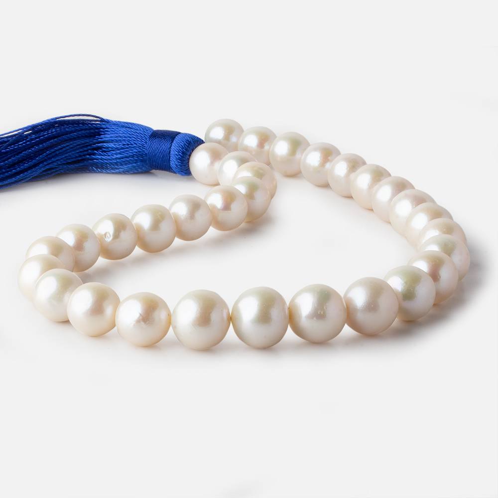 12x12.5-15x14mm Off White Near Round Freshwater Pearl 16 inch 31 pieces A - Beadsofcambay.com